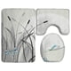 thumbnail image 1 of Juego de alfombras de baño ABPHQTO 3 piezas Libélulas Sobre Flores, 1 of 2