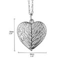 thumbnail image 4 of MANNYA Heart Sublimation Blanks Angel Wing Love Heart Necklaces Custom Lockable Photo Blank MDF Printable Pendant for Women, 4 of 9