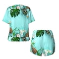 thumbnail image 5 of Picia Tropical Pineapple Pajamas Sets for Women Soft Short-Sleeved Pjs with Lounge Shorts Two Piece Sleepwear-Small, 5 of 9