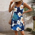 thumbnail image 4 of ZQUUVOU Women's Casual Dress Summer Beach Printed Sleeveless Sundress Pocket G-Navy,XL, 4 of 7