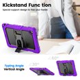 thumbnail image 5 of XYX for Lenovo Tab 10.1 2025 TB-311XU/K10C TB-311FU Case 10.1 inch, 3in1 Heavy Duty Shockproof Tablet Cover with Stand, Shoulder Strap, Purple, 5 of 7