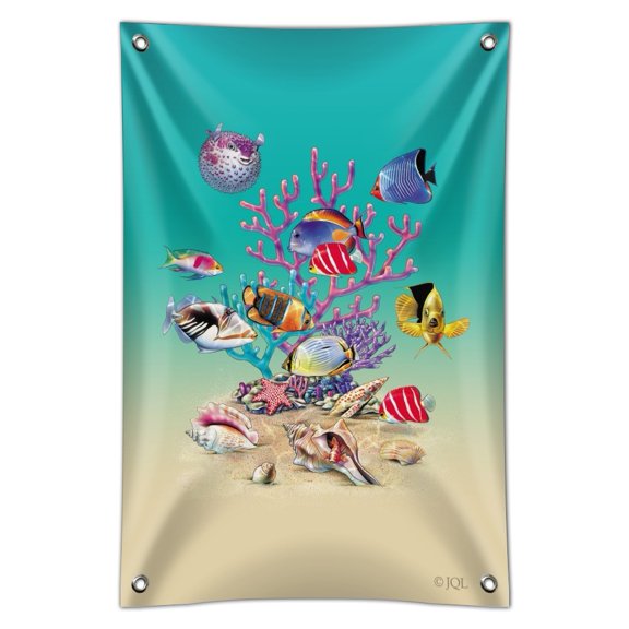 Coral Fish Ocean Bottom Garden Shells Diving Home Business Office Sign