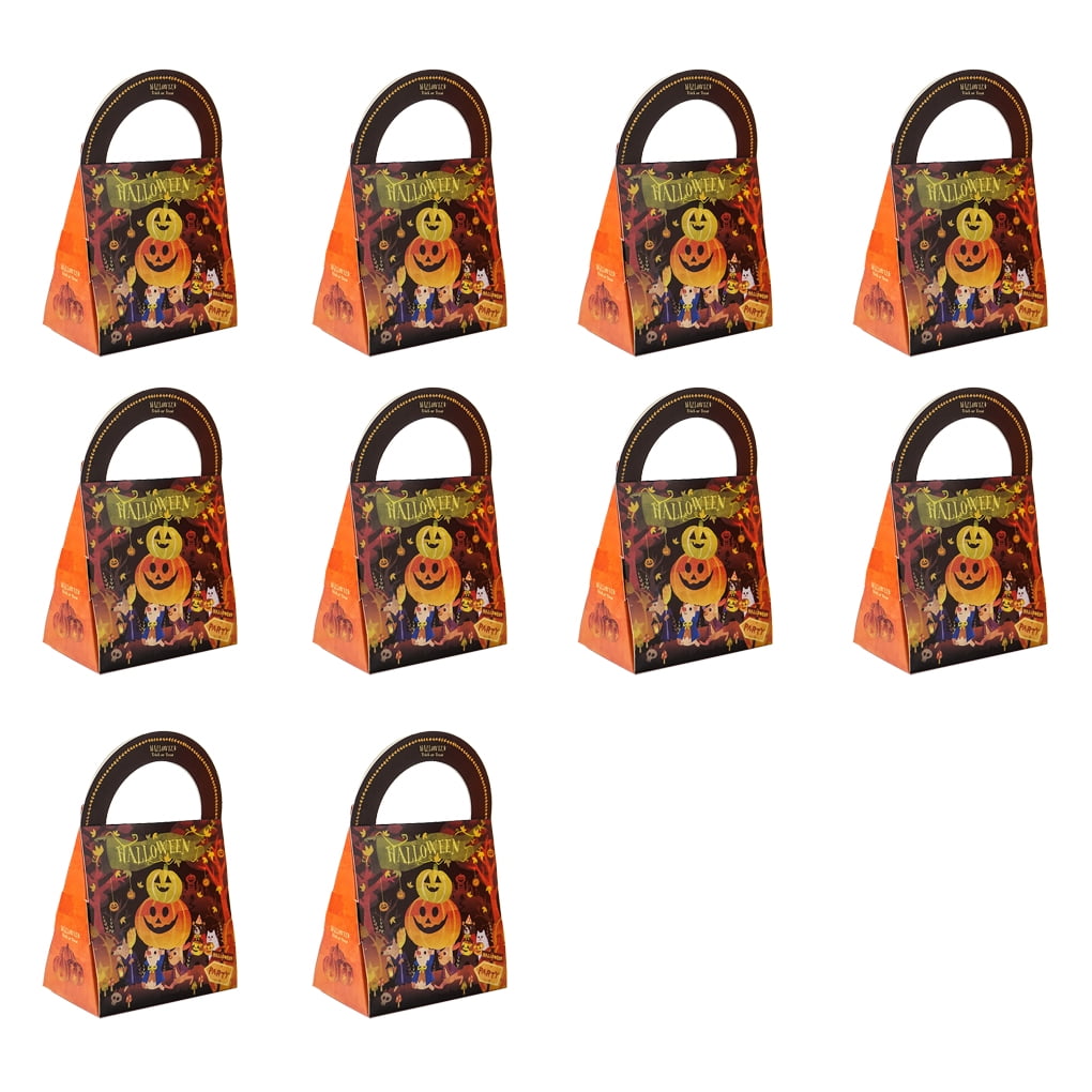 Halloween Treats Bags Party Favors 10 pack NonWoven Halloween Tote