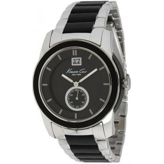 Kenneth Cole Men's Leather Wrapped Steel Watch KC9123
