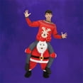 thumbnail image 3 of Fun World Pantalon Personnage 3D Adulte « Carry Me Santa » Costume de Noël - Standard, 3 of 5