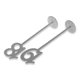 thumbnail image 3 of 20pcs Silver Wooden Table Numbers with Holder Base for Wedding Reception or Home Decor, 3 of 5
