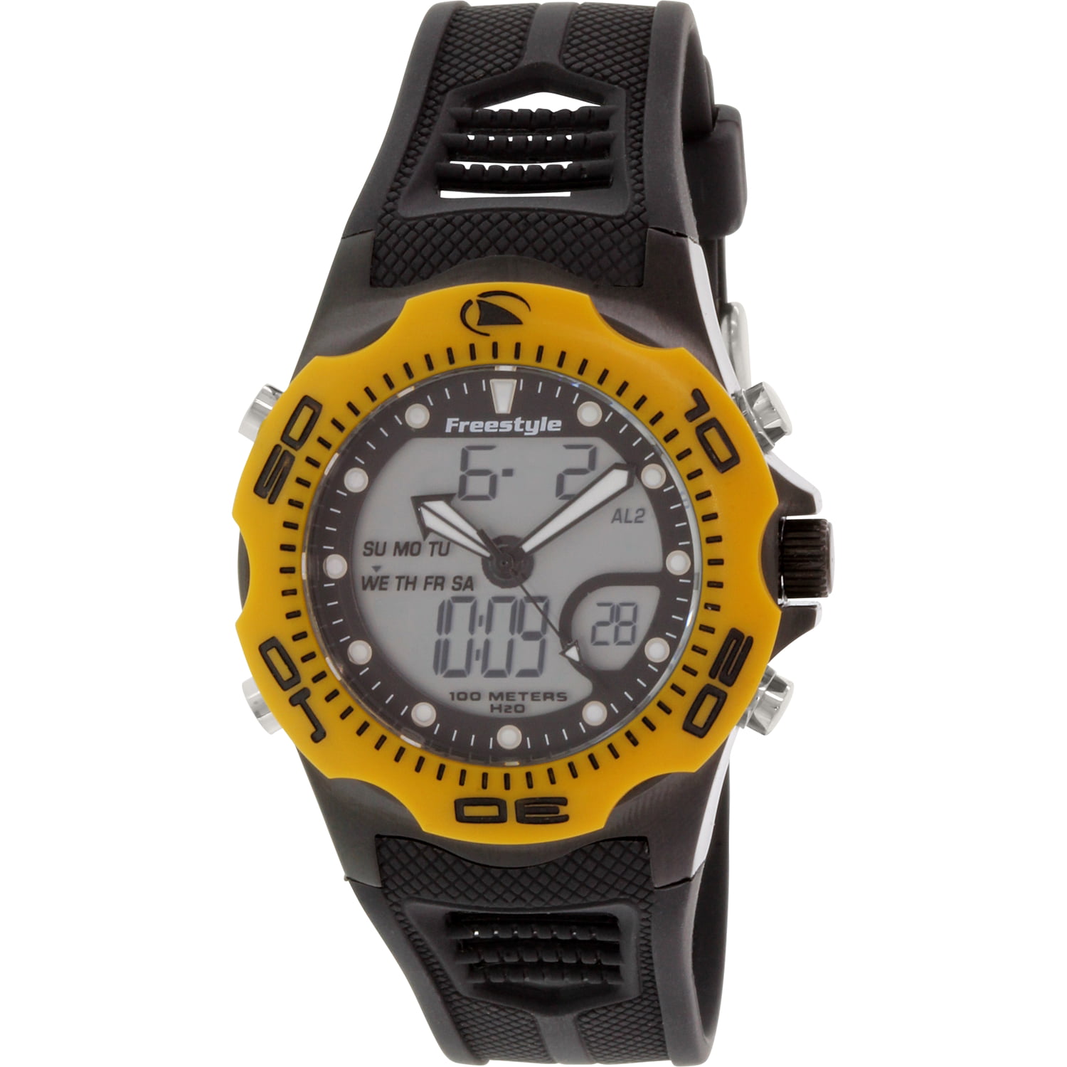 Men's Shark 10016989 Black Polyurethane Quartz Watch - Walmart.com