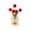A001- Red, variant on Tulip Night Light with Crystal Base,Warm Glow Table Lamp for Bedroom,Valentine's Day Gift Home Decor,1 Pack