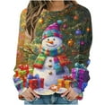 thumbnail image 6 of LSLJS Christmas Sweatshirts for Women Crewneck Long Sleeve Shirts Funny Trendy Christmas Print Graphic Fall Tops, Gifts for Women, S-2XL, 6 of 6