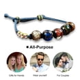 thumbnail image 4 of La suerte en flor de durazno simboliza la llegada del amor. Pulsera de vidrio de colores para hombres y mujeres, 4 of 5