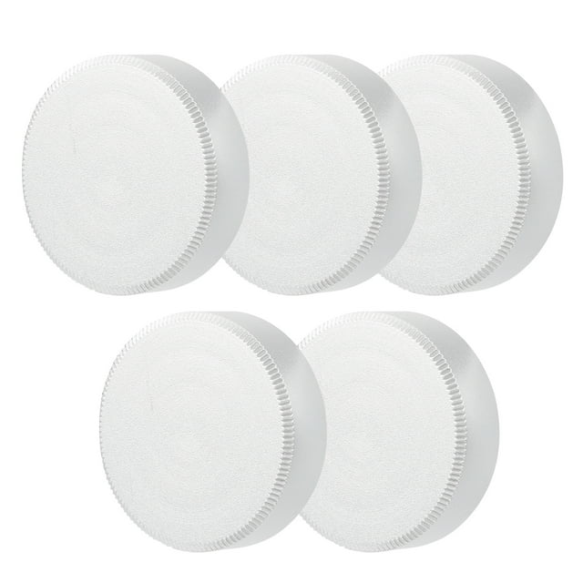 5 tapas traseras para lentes con montura C, cubiertas protectoras portátiles de metal, accesorios para cámara, color plateado