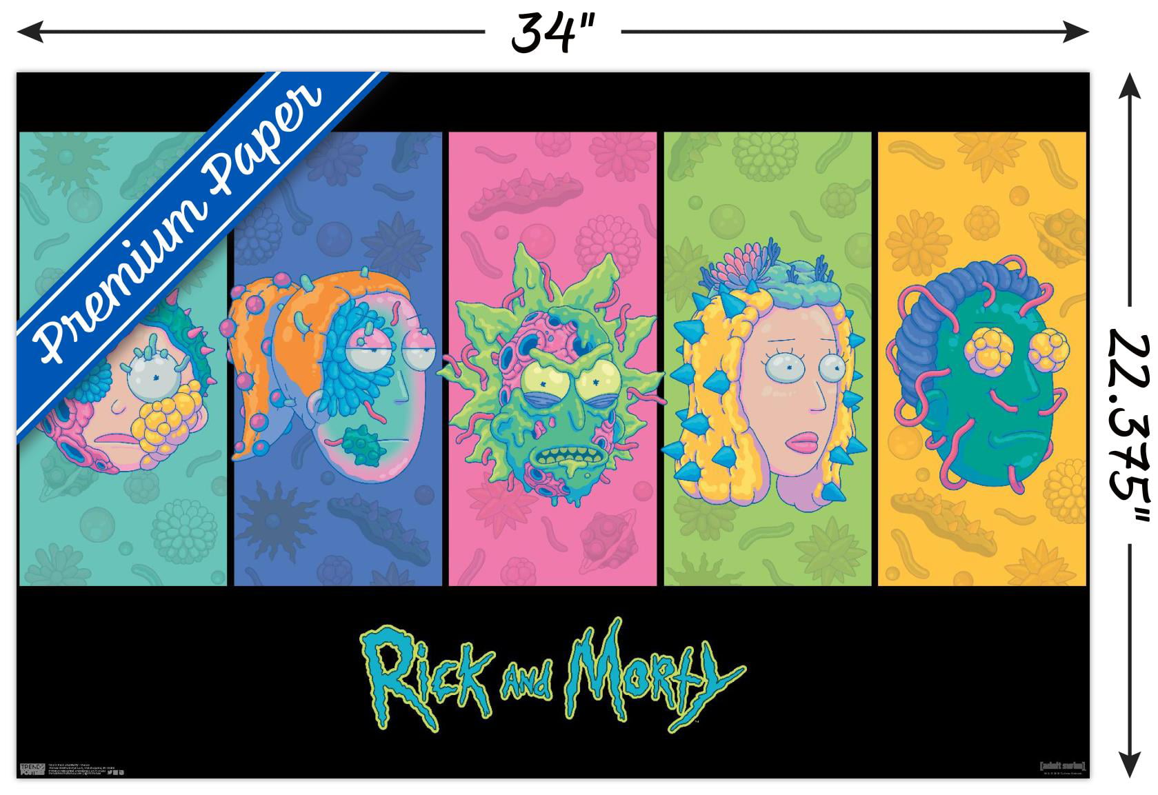 Spiritual Leader Rick Poster Psychedelic Rick and Morty Tapestry Wall Art