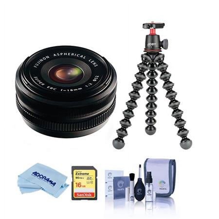 UPC: 0192223115170 | XF 18mm f/2.0 Lens  Bundle with Joby GorillaPod 3K Kit  32GB U3 SDHC Card  Cleaning Kit  Microfiber Cloth