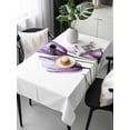 thumbnail image 4 of Purple Tulips Table Cloth, Green Leaf Country Flower White Botanical Waterproof Tablecloth for Rectangle Tables, Reusable Washable Fabric Table Cover for Restaurant Kitchen Dining Tables 54"x108", 4 of 4