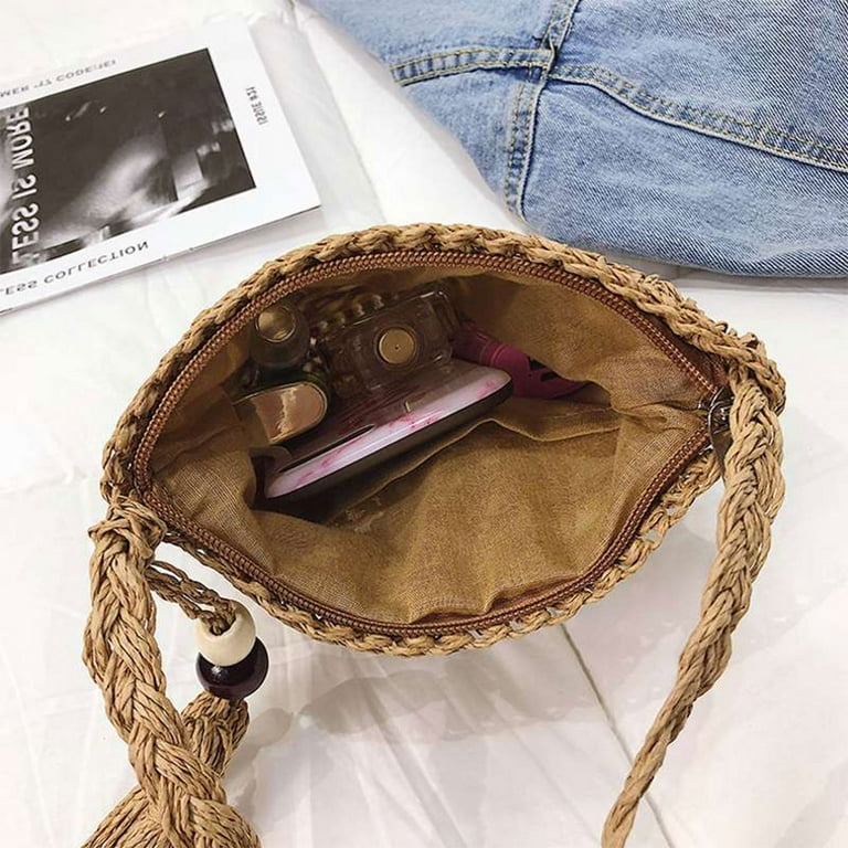 New Multifunctional Shoulder Backpack Straw Bag Fashion Woven Hollow Out  Back Pack Beach Casual Female Travel Girl Bookbags