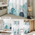 thumbnail image 4 of Bathroom Shower Curtain Summer Ocean Conch Coral Turquoise Waterproof Shower Curtains with Hooks, Cute Starfish Seagrass Bath Curtains Bathtub Curtain Home Decor 48x72in, 4 of 9