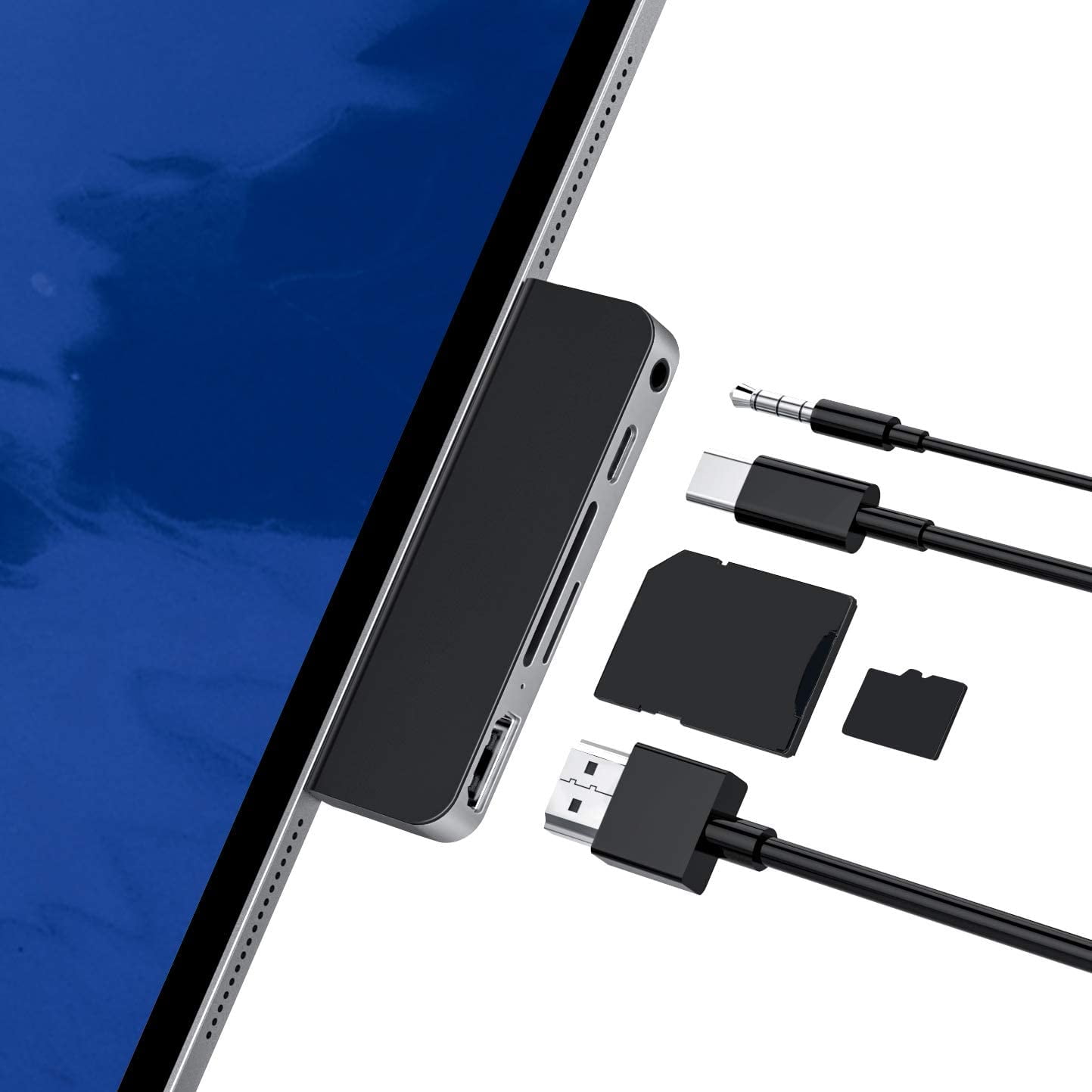 iPad Pro Adapter, USB C Hub Dongle Adapter for iPad Pro 20202018 and