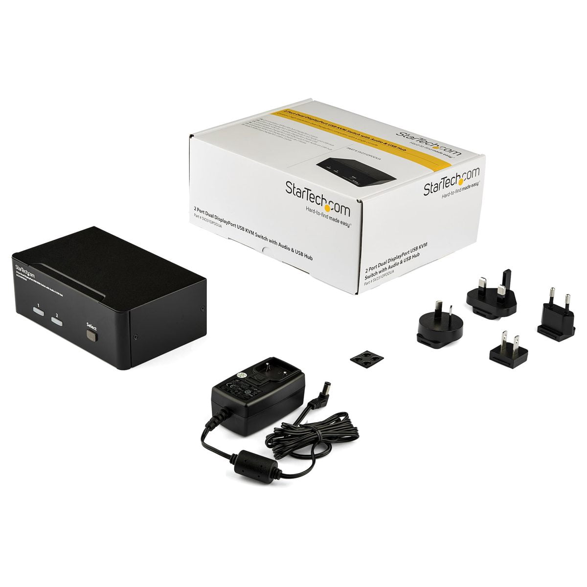 StarTech 2 Port Dual DisplayPort USB KVM Switch with Audio SV231DPDDUA