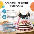 thumbnail image 3 of Exquisite 9 In. Blue Birthday Print Paper Plates - 50 Ct., 3 of 4