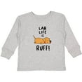 thumbnail image 3 of Inktastic Lab Life is Ruff Yellow Lab Boys or Girls Long Sleeve Toddler T-Shirt, 3 of 5