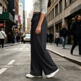 thumbnail image 6 of ZHYou No Boundarie Womens Baggy Pants Casual Stretch Waist Drawstring Quick Dry Wide Leg Lounge Trousers,Dark Gray,Size M, 6 of 7