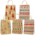 thumbnail image 1 of Kraft Christmas Gift Bags 20 Assorted Style Bags Christmas Paper Bags With Handles Christmas Gift Bags With Christmas Prints For Gift Wrapping Christm, 1 of 5