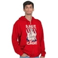 thumbnail image 3 of Street Fighter Vega Rage Cage USA Zip Hoodie Sweatshirt Men Brisco Brands L, 3 of 6