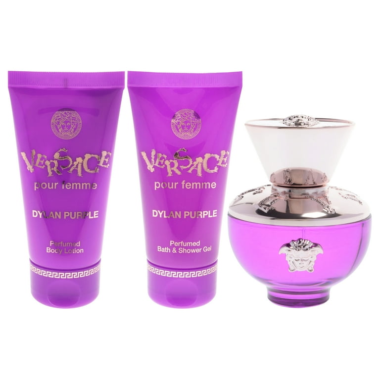 Versace Dylan Purple , 3 Pc Gift Set 1.7oz EDP Spray , 1.7oz