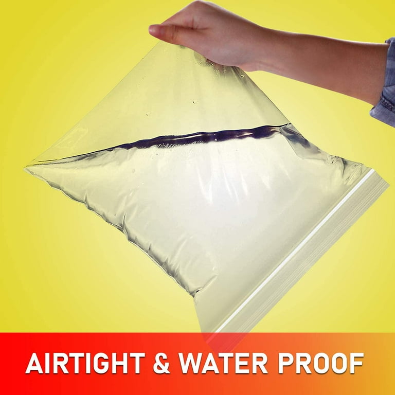 2 Gallon Ziplock Bags 25 Count Resealable Extra Strong and Leak