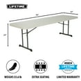 thumbnail image 2 of Lifetime 8 Foot Rectangle Folding Table Indoor/Outdoor Professional Grade, Almond (80250), 2 of 9