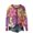 Hot Pink, variant on Printed Cardigan Sweater for Women Loose Crew Neck Knit Button Down Long Sleeve Sweater Tops