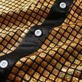 thumbnail image 6 of AHTJRT Men's Stylish Metallic Grid Short Sleeve Shirt Casual Lightweight Blouse Gold 2XL, 6 of 7