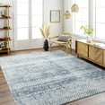 thumbnail image 3 of Mark&Day Washable Rugs, 5x7 Waynetown Global Ink Blue Area Rug, Blue Carpet for Living Room, Bedroom or Kitchen (5'3" x 7', Machine Washable), 3 of 8