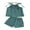Blue, variant on Suealasg Toddler Girl Summer 2Pcs Outfits Set Clothes 1T 2T 3T 4T Kids Girl Sleeveless Solid Color Cami Tops and Shorts Beach Party Clothing for Baby Girls