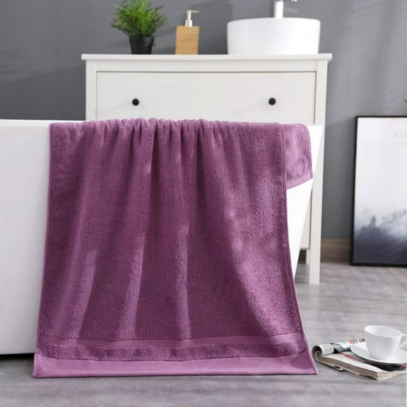 Luxury Microfiber Bath Towel 19.7" x 39.4", Oversized, Soft, Super Absorbent and Fast Drying, No Fading Multipurpose Use for Sports, Travel, Fitness, Yoga, Purple