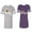 Men Heather / Women Purple, variant on Her King His Queen Matching Couple Cotton Jerseys (Men Heather / Women Black) (Men S / Women S)