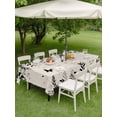 thumbnail image 3 of Outdoor Tablecloth with Umbrella Hole and Zipper, Spring Botanical Rectangle Table Cloth 54x80 Inch Waterproof Tablecloth, Black Eucalyptus Butterfly Rustic Picnic Table Cover for Patio Camping, 3 of 7