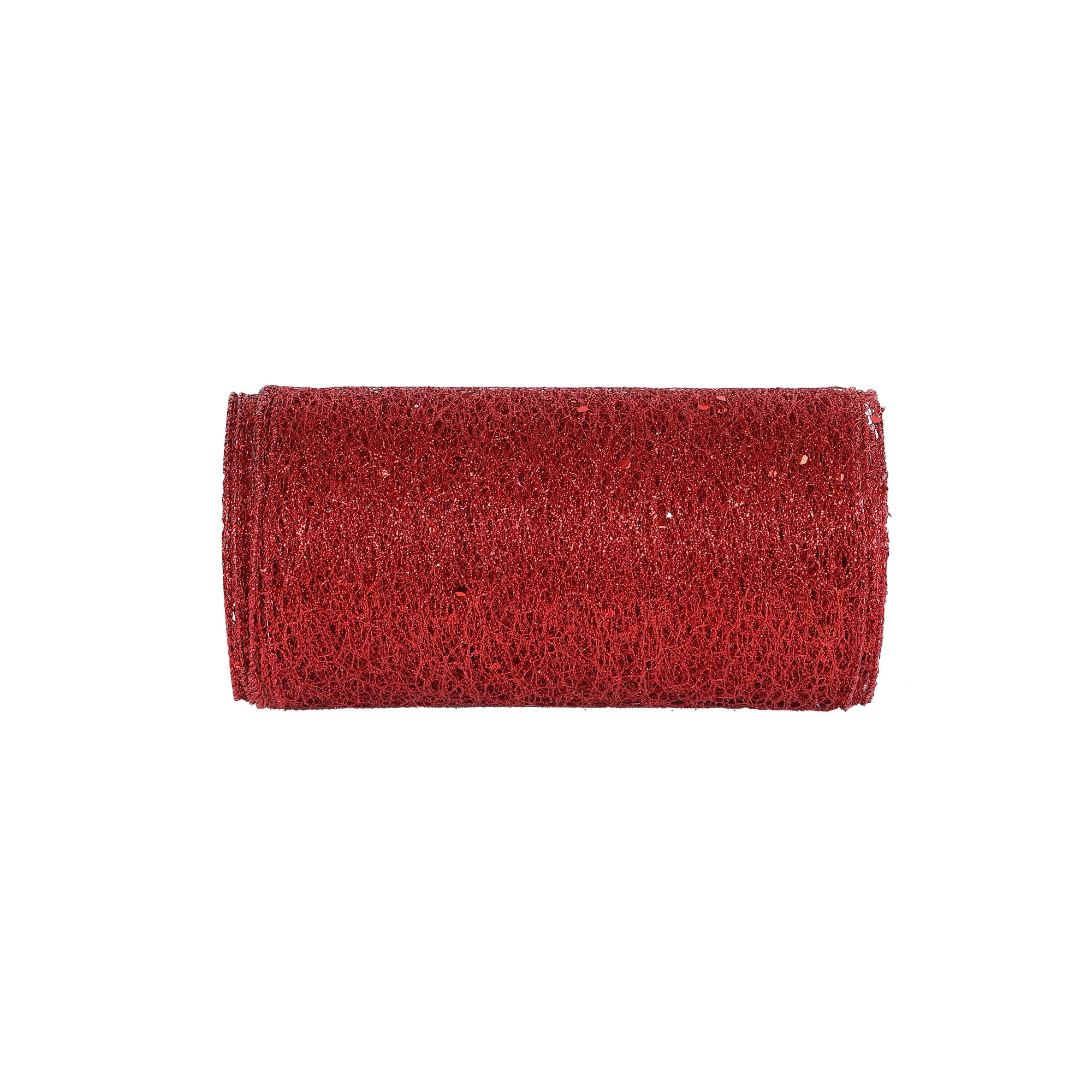 Holiday Time 6 inch x 20 feet  Net  Ribbon, Red, 6 IN RED NET RIBBON