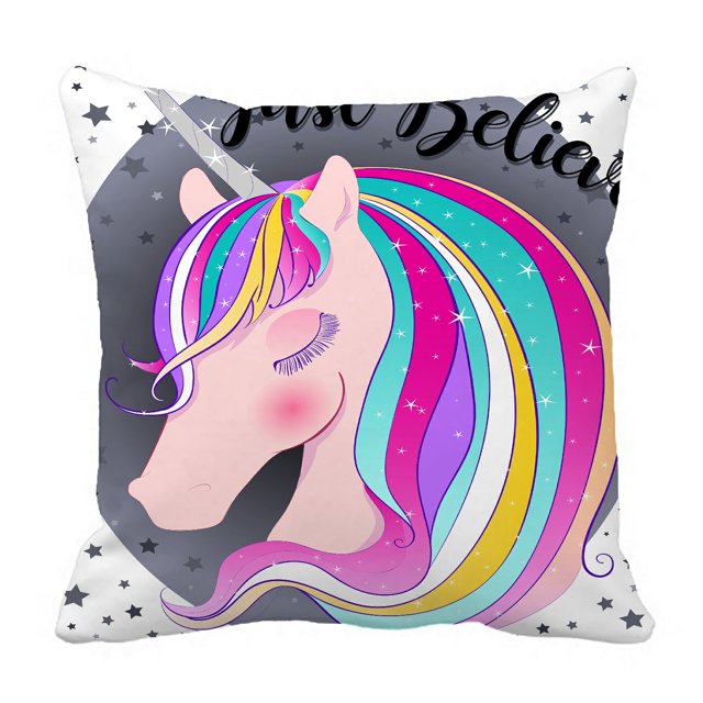 ABPHQTO Unicornio Funda de Almohada Funda de Almohada Protector de Almohada Cama 40x40 cm