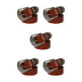 thumbnail image 3 of Maytalsory Sturdy And Fashionable PU Leather Belt Suitable For Men And Women Long Fashion Embossed Pattern Rivet Belt Long flower brown 105cm 5Set, 3 of 6