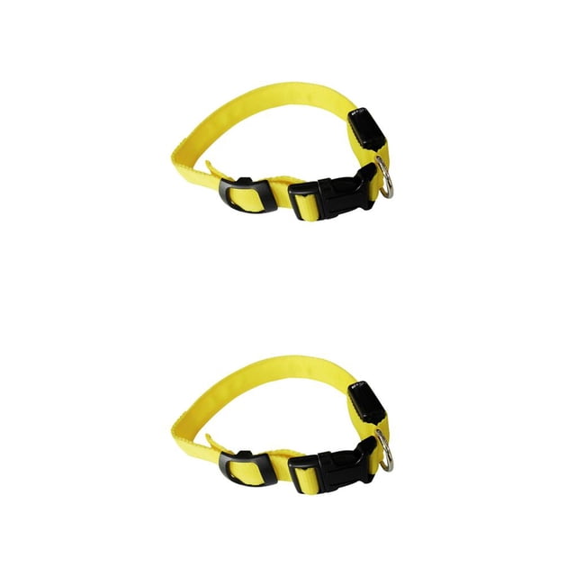 Collar luminoso intermitente Methold para perro LED brillante Amarillo XS 2piezas