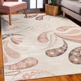 thumbnail image 3 of Abstract Decorative Rug, Contemporary Leaves and Blossoms Daisy Spring Season Geometric Style Art, Quality Carpet for Bedroom Dorm and Living Room, 6 Sizes, Pale Salmon, by Ambesonne, 3 of 4