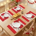 thumbnail image 3 of Love Hearts Placemats Set of 6, Happy Valentine's Day Dining Table Place Mats, Wedding Anniversary Holiday Decor Red Floral 17.7*11.8inch, 3 of 6