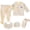 Yellow #F, variant on Maxcozy 5Pcs Newborn Baby Cotton Clothes Layette Set 0-3 Months Boys Girls Tops Hat Pants Bib Suit Outfit Sets