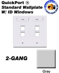 6-Port Single Gang Leviton 42080-6IS QuickPort Wallplate with Id Window Ivory 
