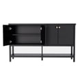 thumbnail image 3 of 59" Sideboard Buffet Cabinet – Fluted 4-Door Storage, Farmhouse Accent Sideboard Large Console Table for Kitchen or Hallway, 3 of 9