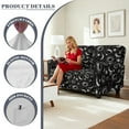 thumbnail image 4 of TSOVTHRID Sun Moon Star Print Recliner Loveseat Covers Stretch Sofa Slipcover for Pet Loveseat Couch Covers with Pockets Black Recliner Cover for 2 Seat Sofa Couch, 4 of 7