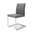 thumbnail image 3 of Whiteline Modern Living Gray Ivy Contemporary Faux Leather Dining Chair, 2 Piece Set, 3 of 3