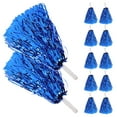 thumbnail image 5 of WEUVEB Metallic Cheer Pom Poms Blue Pet Material for School Sports Events 12Pcs, 5 of 6