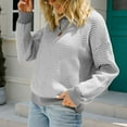 thumbnail image 6 of Fnochy Vintage Winter Sweaters for Women Fashion Sweater Coat Top Splicing Loose Sleeve Splicing Coat, 6 of 7